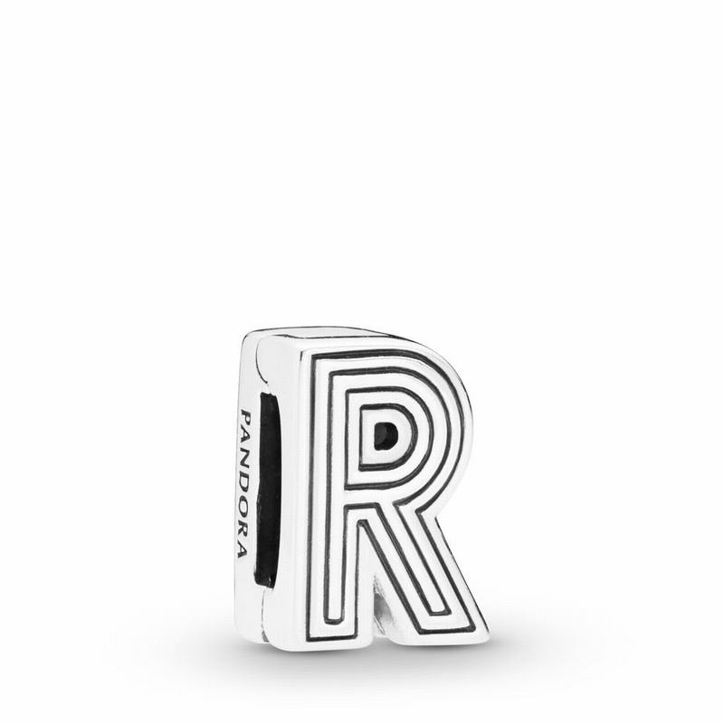 Pandora Reflexions™ Letter R Clip Charm Silver Egypt VQ4706253